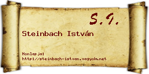 Steinbach István névjegykártya