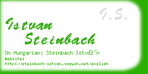 istvan steinbach business card